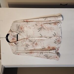 White Floral Sheer Blouse, Candies brand, size medium